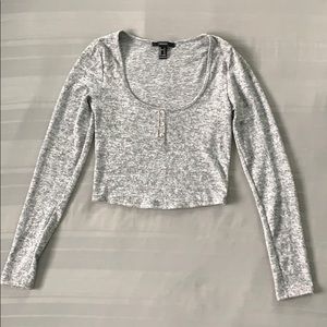 FOREVER 21 Grey Crop, Size Small